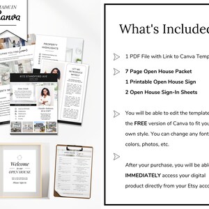 Open House Packet | Listing Flyer | Open House Sign in Sheet | Real ...