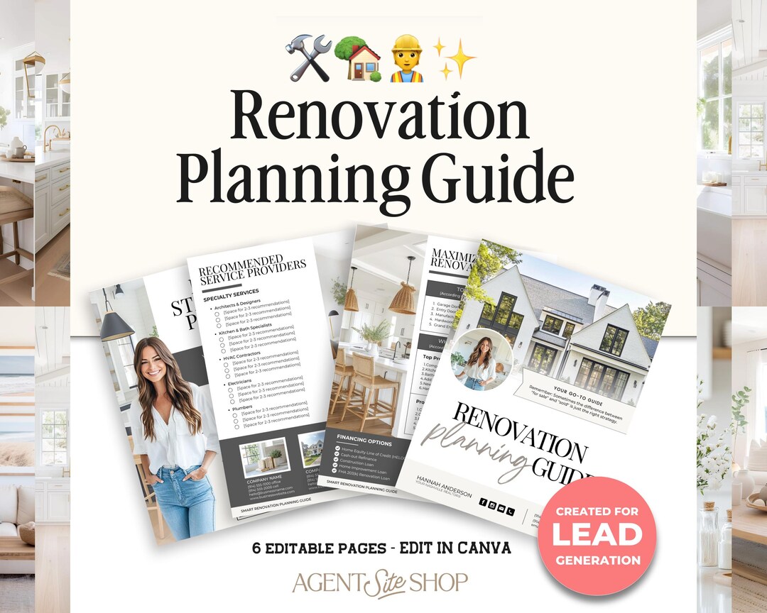 Home Renovation Planning Guide | Canva Real Estate Neighborhood Farming ...