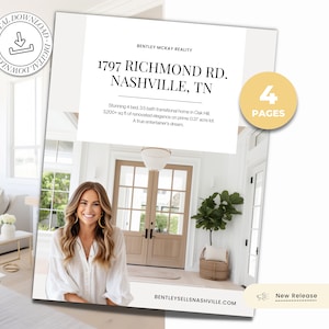 Real Estate Brochure | Property Brochure | Open House Brochure | For Sale Flyer | Listing Flyer | Real Estate Marketing | Brochure Template