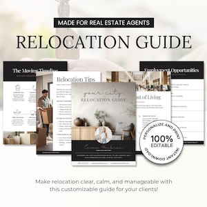 Real Estate Relocation Guide | Relocation Tool | City Welcome Template | Lead Magnet | Community Guide | Local City Guide | Real Estate