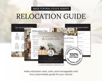 Real Estate Relocation Guide | Relocation Tool | City Welcome Template | Lead Magnet | Community Guide | Local City Guide | Real Estate