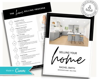 15 Pg Real Estate Listing Presentation | Real Estate Marketing | Home Seller Roadmap Guide | Seller Flyer | Listing Packet | Canva