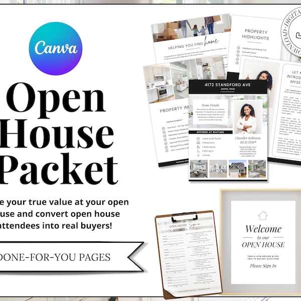 Open House Binder Real Estate - Etsy