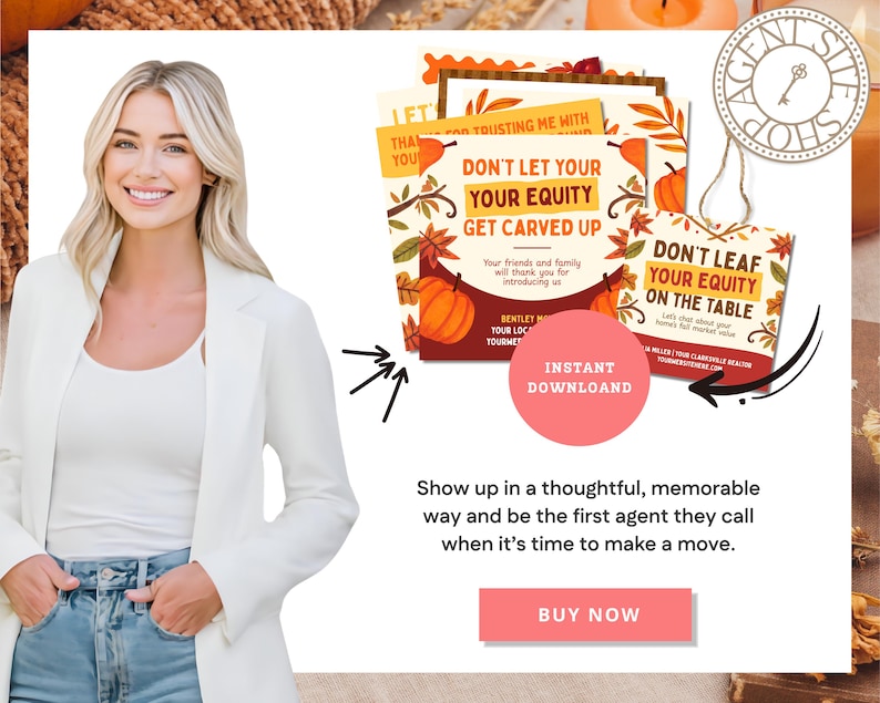 Fall Pop-by Bundle | Referrals Pop-by | Real Estate Marketing | Past ...