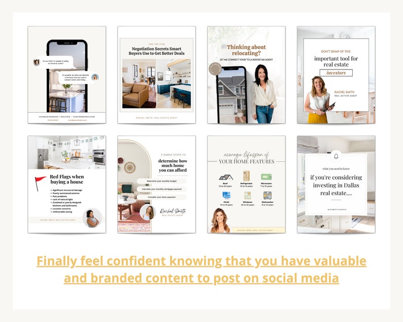 Cb Posts Real Estate March Real Estate Captions & 31 Matching Real Estate Canva Posts | Real ...