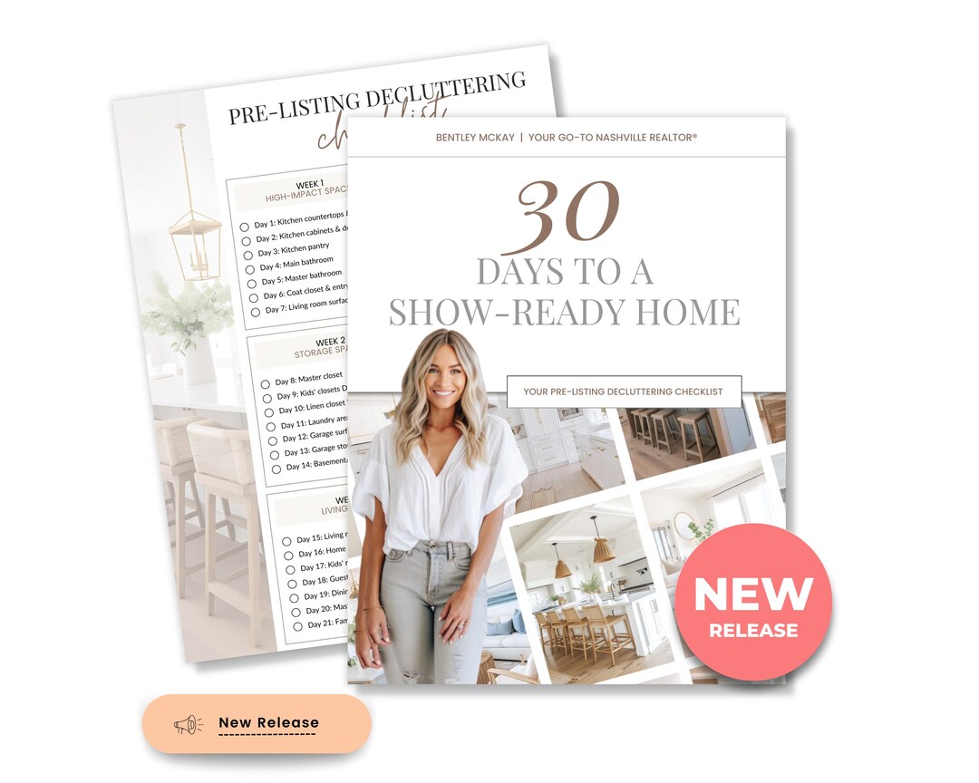 30 Days of Decluttering Checklist | Real Estate Lead Magnet | Listing ...