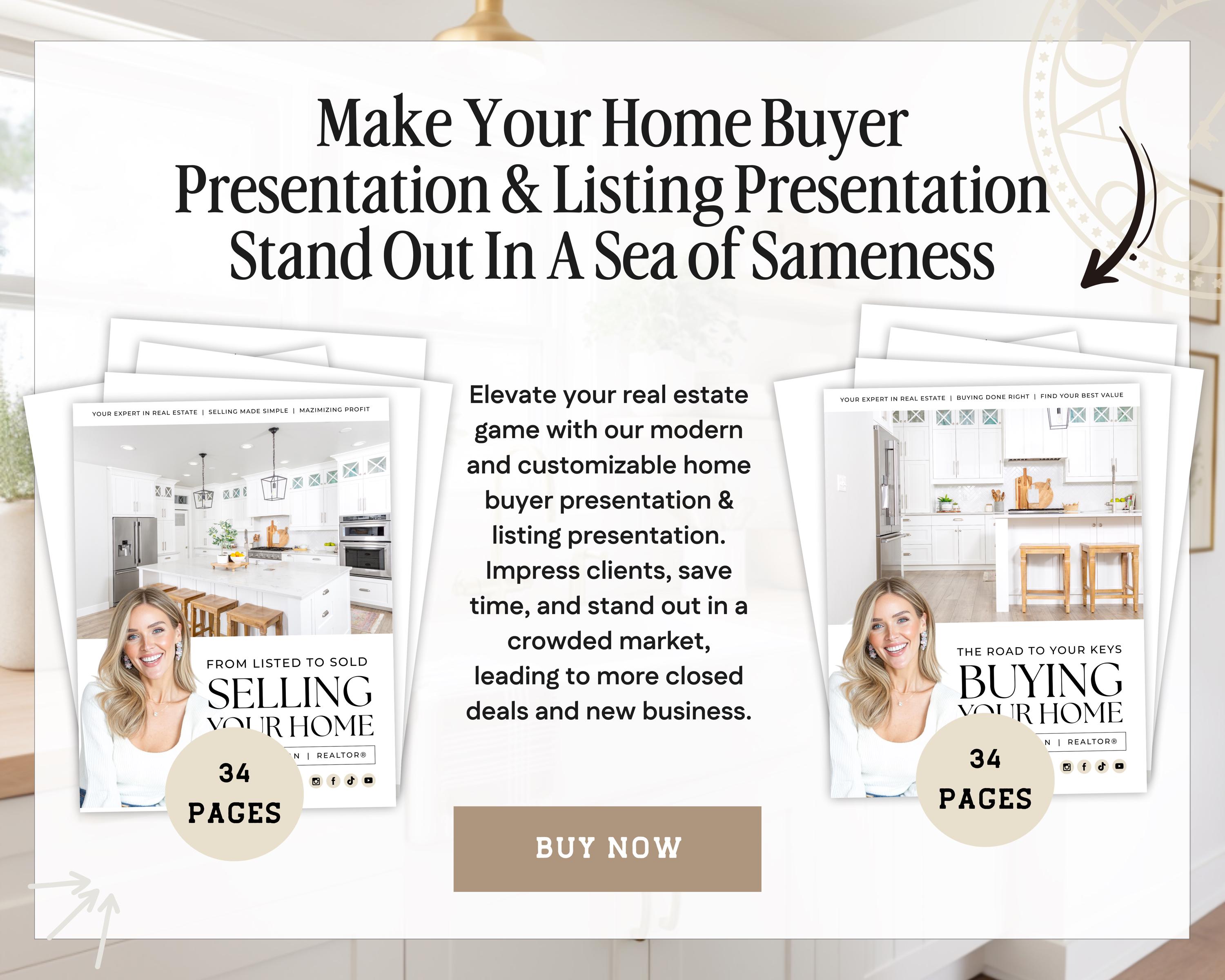 Real Estate Listing & Buyer Presentation Bundle for Real Estate Agents ...