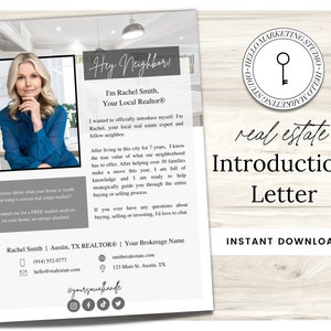 Real Estate Introduction Flyer | Real Estate Marketing | Canva Template | Real Estate Template | New Agent Flyer |  Real Estate Postcard