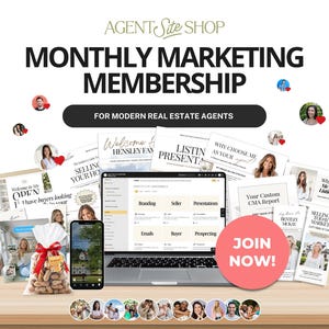 Monthly Marketing Membership | Real Estate Social Media Content | Monthly Content | Marketing Library | Real Estate Marketing | Daily Posts