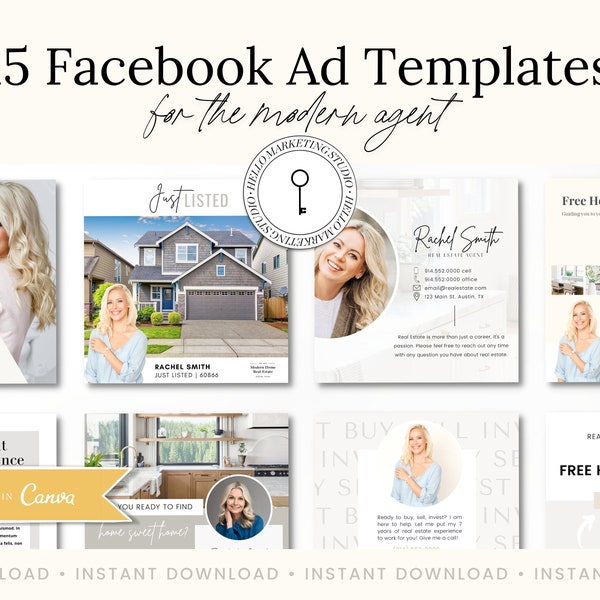 Real Estate Facebook Ad | Real Estate Ads | Facebook Ad Template | Instagram Ads | Lead Magnet | Real Estate Marketing | Advertising | Ads