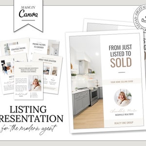 Real Estate Listing Presentation Seller Guide | Real Estate Marketing | Home Seller Guide | Listing Packet | CMA Packet | Pre-listing Packet