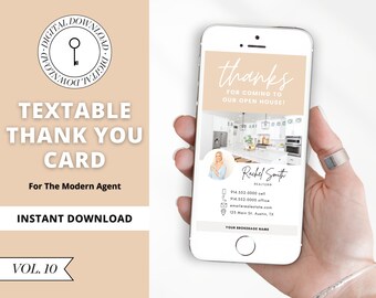 Digital Thank You Card | Real Estate Business Card | Open House Thank You Card | Real Estate Marketing | Entrepreneur | Invitation | Vol 1
