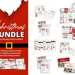 Christmas Real Estate Bundle | Real Estate Marketing Canva Templates | Real Estate Social Media Posts | Winter Holiday Real Estate | Holiday
