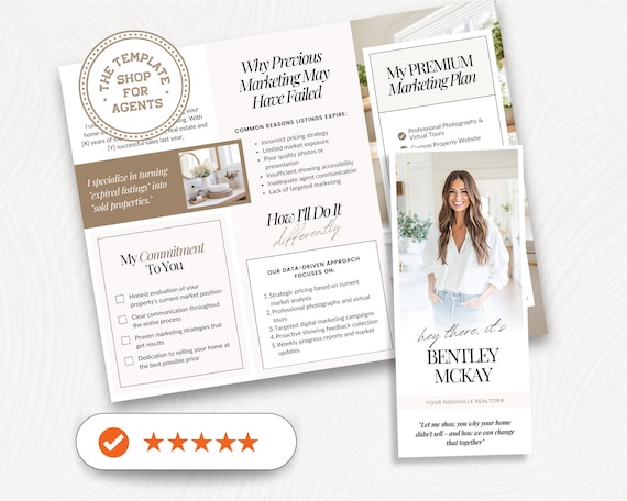 Real Estate Marketing Brochure | Editable Canva Template | Real Estate Marketing | Double-Sided Tri-Fold Brochure | Introduction Tri-Fold