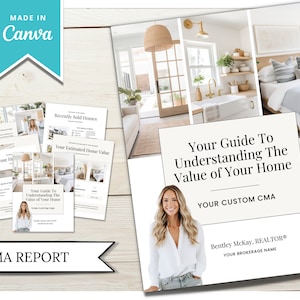 Home Equity Report | CMA Packet Clients | Comparative Market Analysis | Listing Presentation | Seller Guide Real Estate Prospecting | Canva