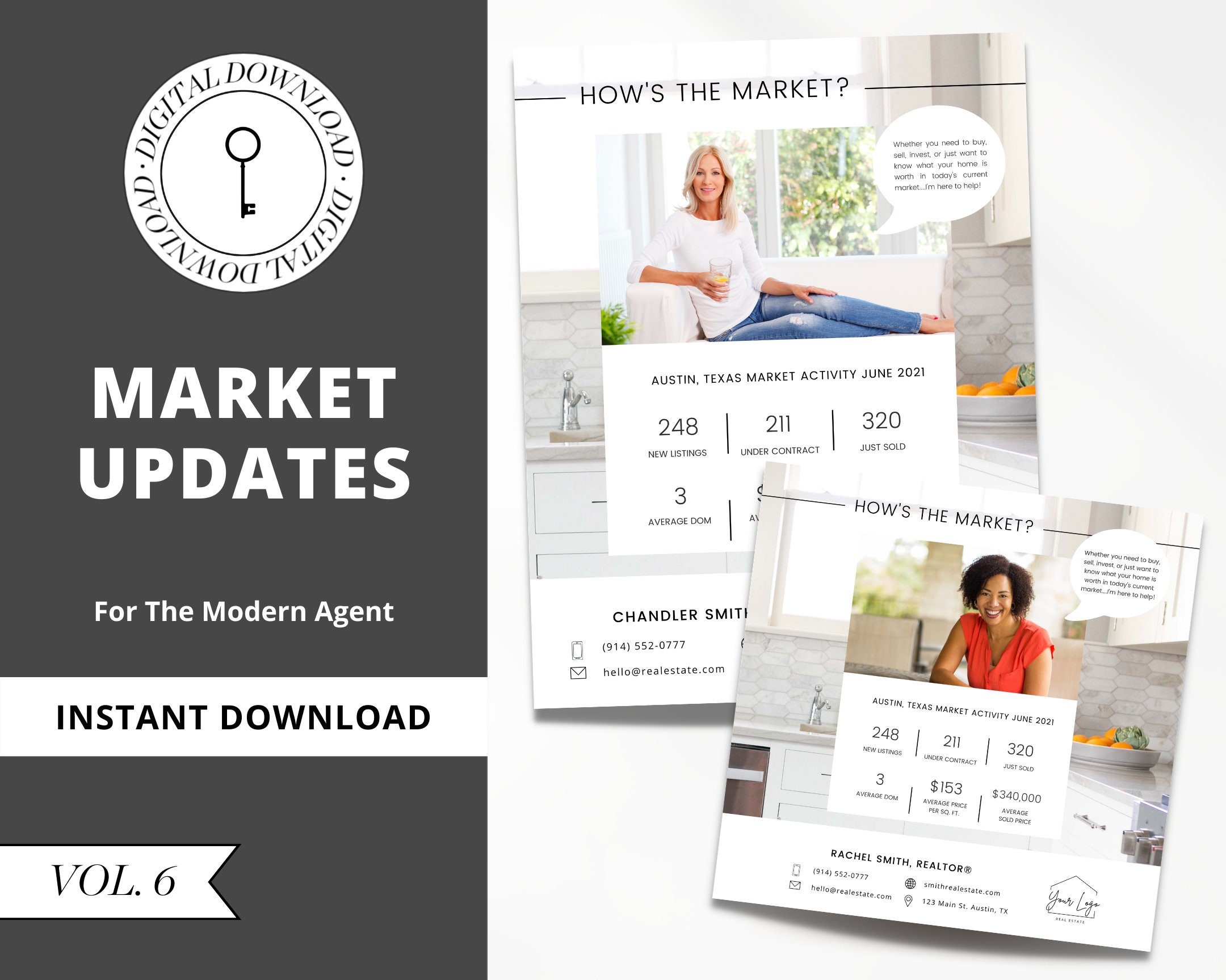 Vol 6 Real Estate Housing Market Updates Realtor Flyer Etsy