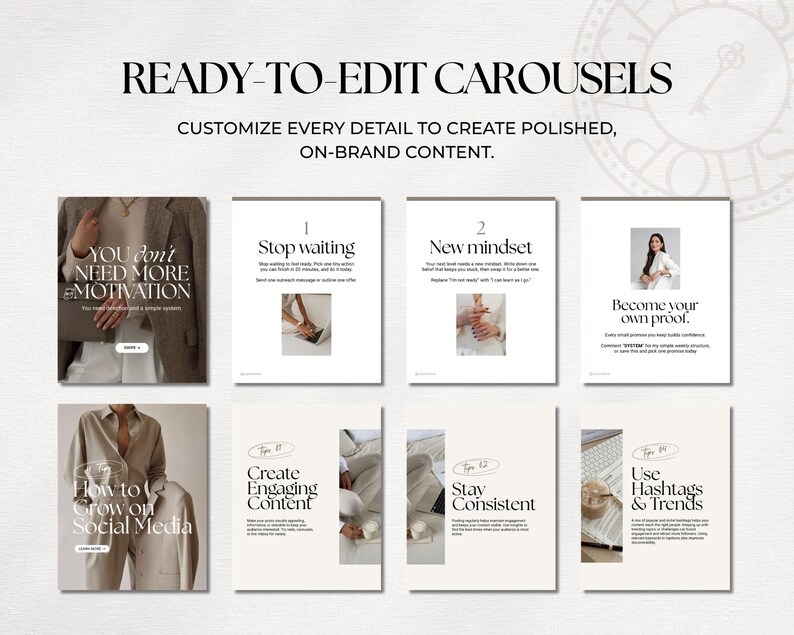 Coaching Instagram Canva Template | Luxury Social Media Posts ...