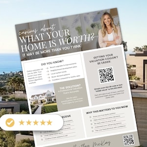 Volantino di marketing del valore della casa / Modello Canva immobiliare / Volantino immobiliare CMA / Mailer CMA / Lead Magnet CMA / Volantino Lead Magnet immobiliare