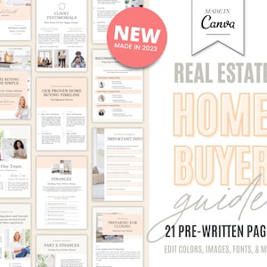 Real Estate Home Buyer Guide | Real Estate Buyer Packet | Real Estate Flyer| Home Buyer Roadmap |Buyer Brochure | Real Estate Canva Template