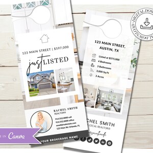 Canva-sjabloon voor onroerend goed deurhangertag | Moderne buurtmarketing | Promotioneel | Vastgoedlandbouw | Buurtflyer | Deel 10