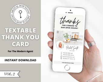 Digital Thank You Card | Real Estate Business Card | Open House Thank You Card | Real Estate Marketing | Entrepreneur | Invitation | Vol 2