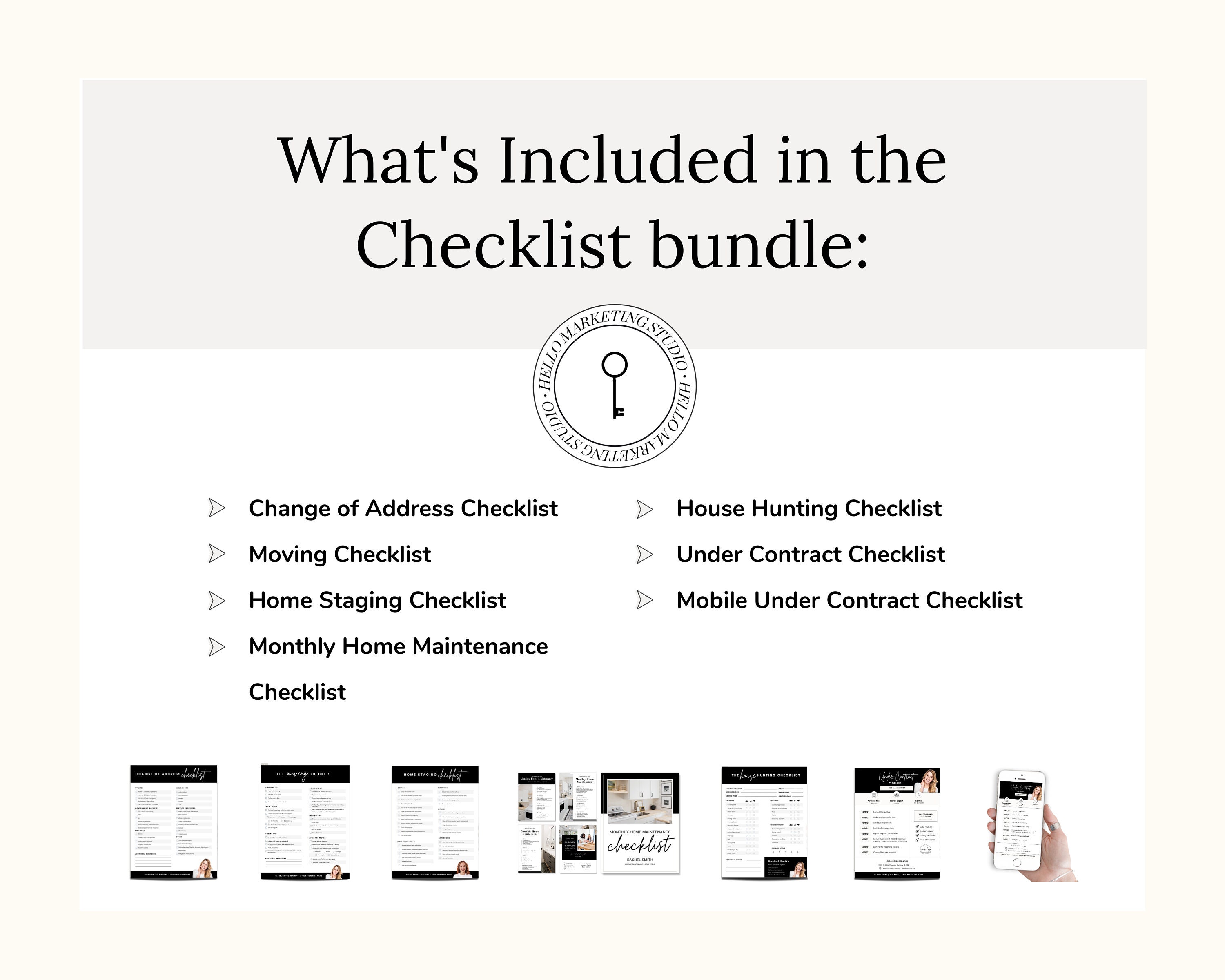 Real Estate Agent Checklist Bundle | Real Estate Marketing | Change of ...