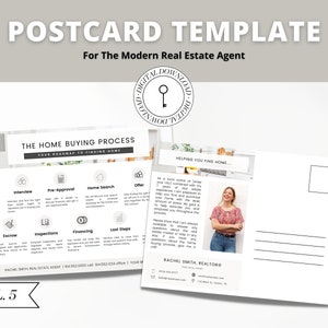 Immobilien Postkarte Canva Template | Immobilienmarketing | Postkarte für Rentner | Home Kaufprozess | Erstmaliger Hauskäufer | Vol 5