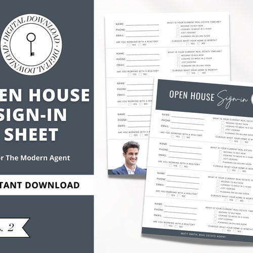 keller williams open house sign in sheet open house sign in etsy