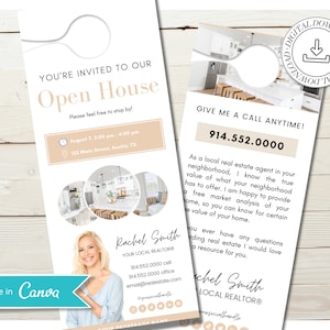 Canva-sjabloon voor onroerend goed deurhangertag | Moderne buurtmarketing | Promotioneel | Vastgoedlandbouw | Buurtflyer | Deel 9