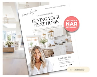 Real Estate Home Buyer Guide | NAR Settlement | Real Estate Marketing | Real Estate Canva Template | Buyer Roadmap | 20 Editable Pages