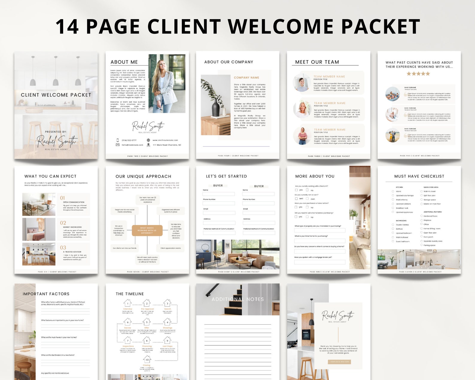 Vol 1 Real Estate Client Packet Agent Home Buyer Etsy