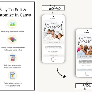 Digital Moving Announcement We Moved Postcard for Phone New Address Card Personalized New House Textable New Home Card New Home image 5