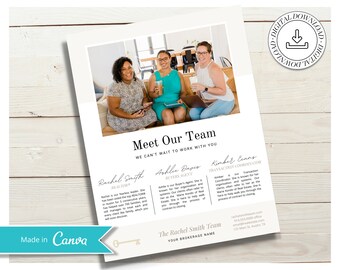Meet the Team Marketing Flyer | Neighborhood Farming | Canva | Just Sold Marketing | Realtor Referral Flyer | Marketing Material | Vol 2