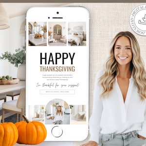 Herfst digitale tekstbare kaart voor onroerend goed | Tekstbare Pumpkin Spice | Herfst vastgoedmarketing | Herfst | Canva vastgoedmarketing