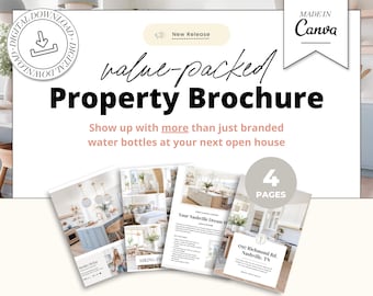 Folleto inmobiliario / Folleto de propiedades / Folleto de puertas abiertas / Folleto de venta / Folleto de anuncios / Marketing inmobiliario / Plantilla de folleto