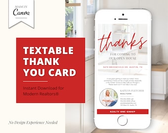 Digital Thank You Card | Real Estate Business Card | Open House Thank You Card | Real Estate Marketing | Entrepreneur | Invitation | Vol 5