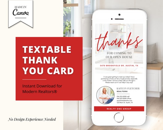 Digital Thank You Card | Real Estate Business Card | Open House Thank You Card | Real Estate Marketing | Entrepreneur | Invitation | Vol 5