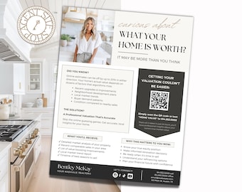Home Value Marketing Flyer | Real Estate Canva Template | CMA Property Flyer | CMA Mailer | CMA Lead Magnet | Real Estate Lead Magnet Flyer