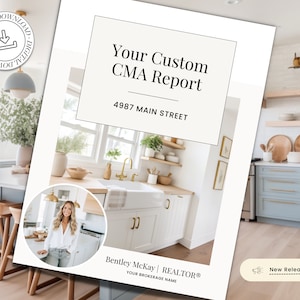 Home Equity Report | CMA Packet Clients | Comparative Market Analysis | Listing Presentation | Seller Guide Real Estate Prospecting | Canva