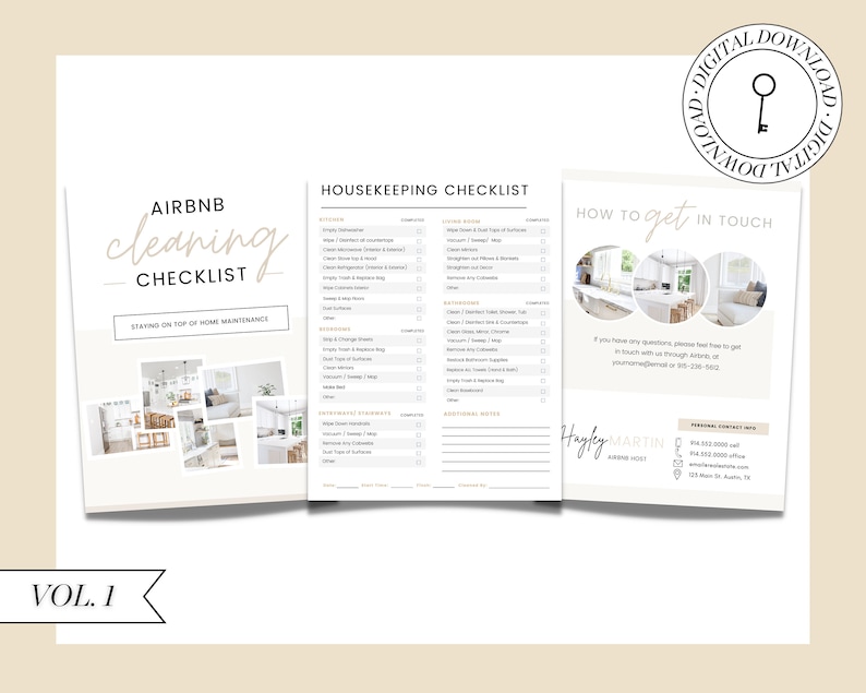 Buy Rental Cleaning Checklist Housekeeping Signoff Sheet Online in