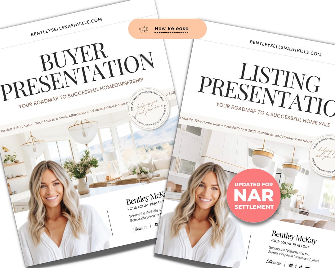 Real Estate Listing Presentation & Home Buyer Presentation Bundle ...