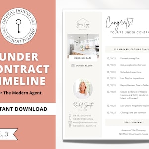 Under Contract Checklist for Real Estate | Real Estate Template | Real Estate Home Buyer | Real Estate Checklist | Buyer Checklist | Vol 3