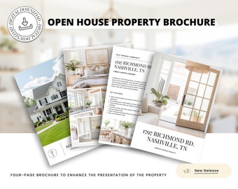 Folleto inmobiliario / Folleto de propiedades / Folleto de puertas abiertas / Folleto de venta / Folleto de anuncios / Marketing inmobiliario / Plantilla de folleto