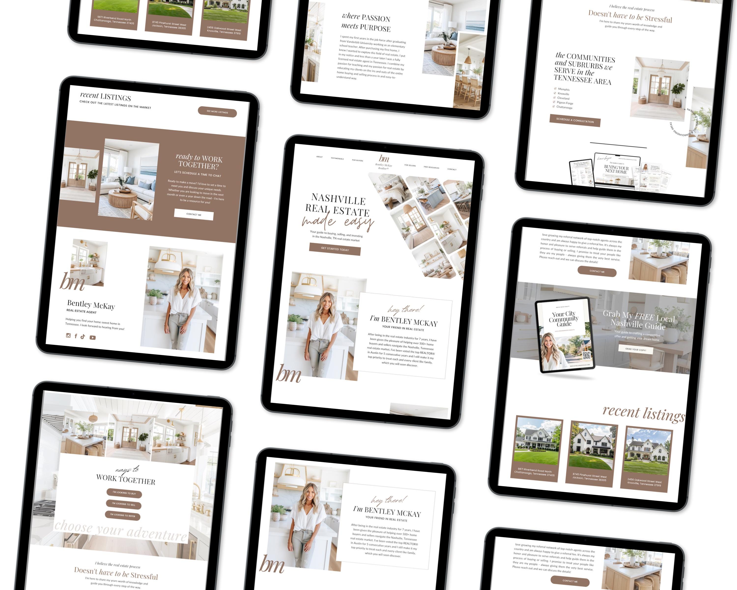 Real Estate Canva Website Template | Real Estate Agent Website Template ...