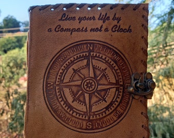 Celtic Compass Leather Journal: Handmade Travel Notebook