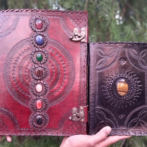 Seven Stone Leather Journal Set: Handmade Book of Shadows