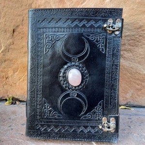 Triple moon goddess Leather journal, 600 Page Journal Book of Shadows, Moon Notebook, Leather Dairy, Mother's day Gift For Mom