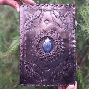 Leather Journal, Leather Notebook, Leather Dairy, Lapiz Stone Journal, Journal with Lock, Refillable Journal, Travel Notebook
