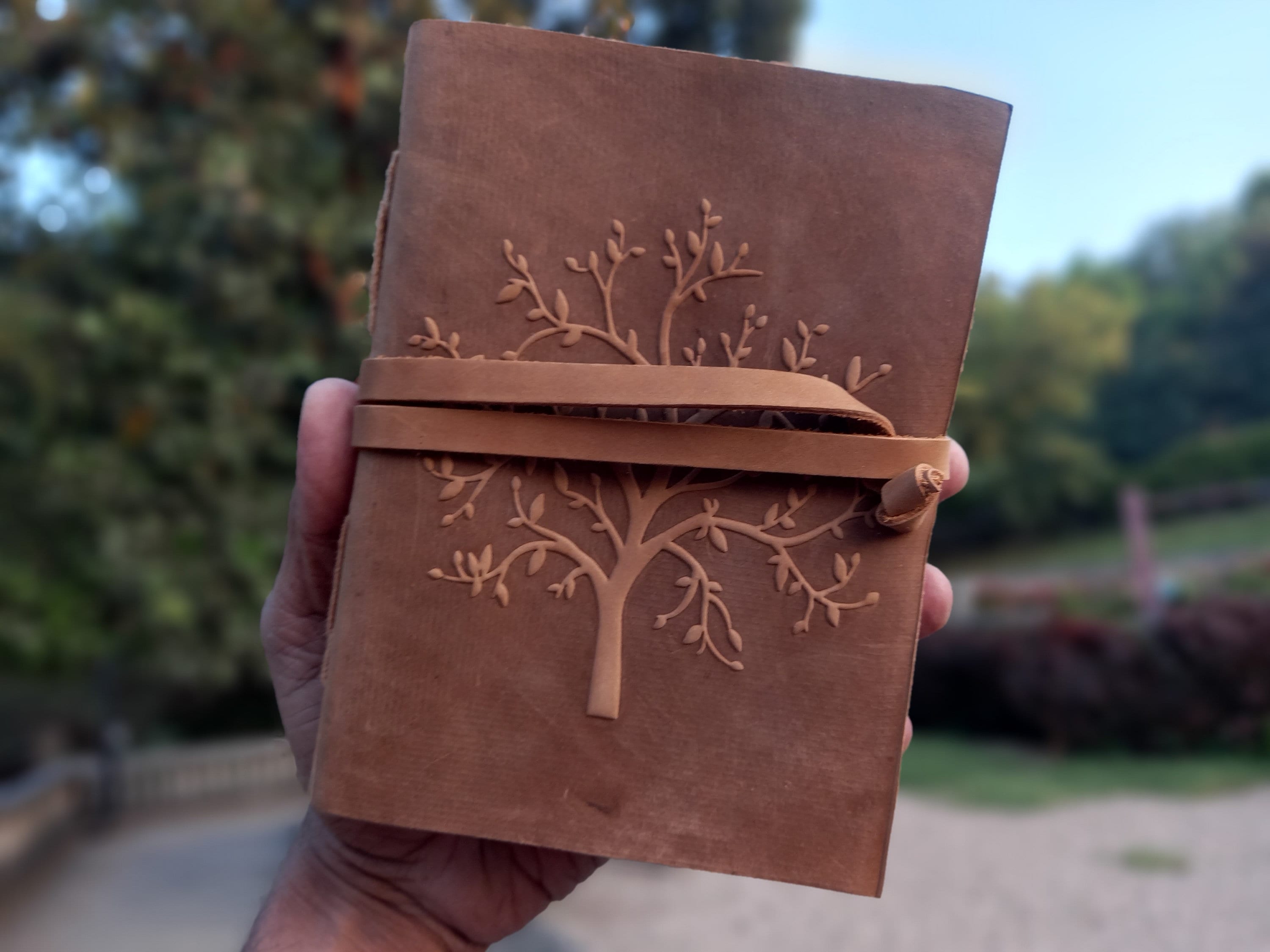 Tree of Life Leather Journal Lined Paper Refillable Notebook | Etsy