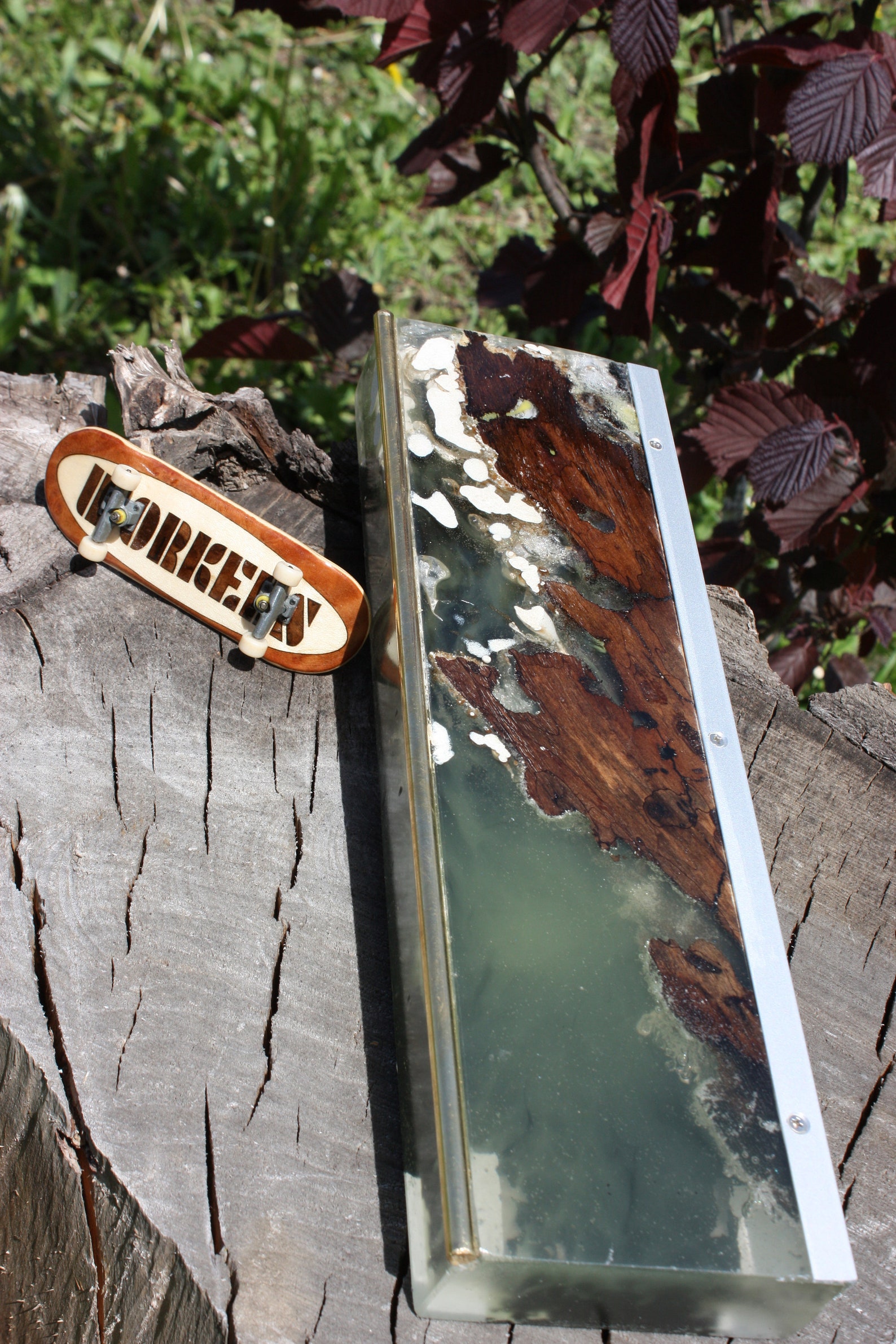 Woodepoxy grind box for fingerboards. Etsy